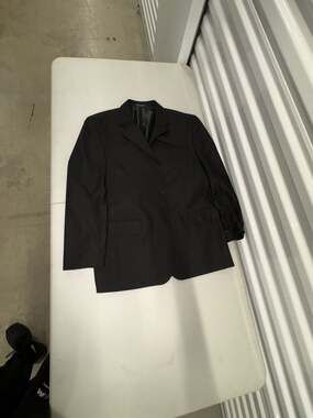 Eddie Domani Men's Black Three-Button Blazer Size 44R